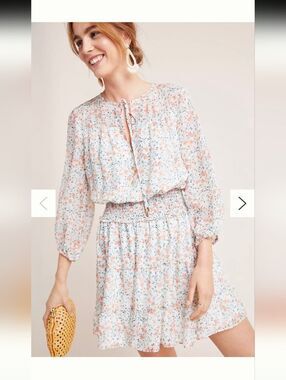 Shoshanna Floral Print Dress with Pink and Blue Accents Size 12